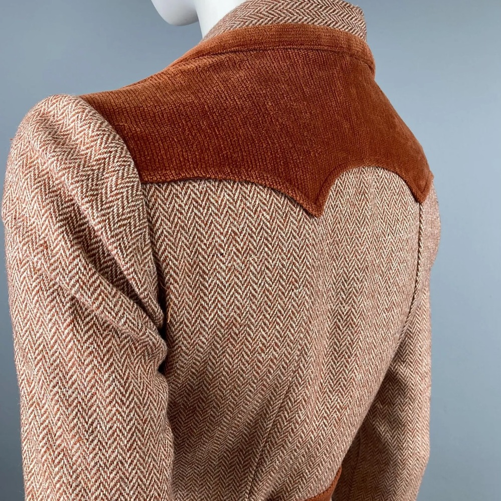Classic Vintage 1970s Corduroy Tan and Brown Tailored Fit Wool Suit - Picture 5 of 10